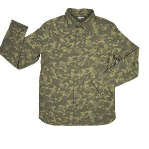 The North Face Camo Shirt Mens Medium M Green Long Sleeve Button Up Camouflage